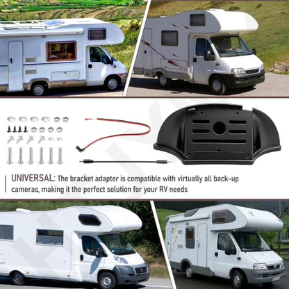 Universal Backup Camera Bracket Adapter & FRCBRKT-BL Mounting Bracket