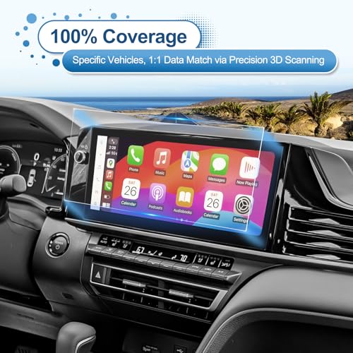 2025 2026 Camry Screen Protector for Toyota Camry (XLE/XSE) 12.3-inch Touchscreen, 9H Tempered Glass 2026 Camry Accessories Anti-scratch&HD Transparent 12.3" - color: 12.3-inch
