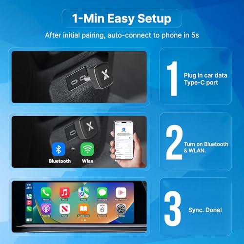 2026 X1 USB-C Wireless CarPlay Android Auto Adapter Car Play Dongle