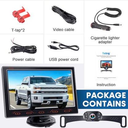 7-inch Backup Camera Ease-Setup for Cars: 1080P HD Real Time Image