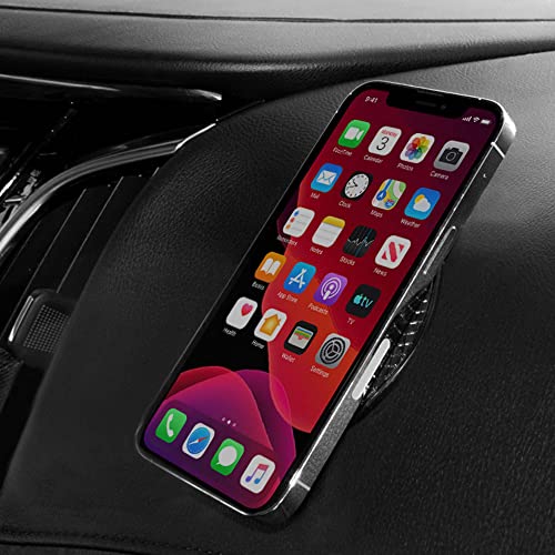 Non-Slip Sticky Gel Pad for Car Dashboard, Large Thick Anti Slip Grip Mat for Cell Phone, Radar Detector, Tablet, GPS, Keys or Sunglasses, Large Round 5.5”