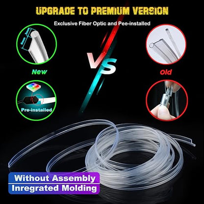 Jushope Interior Car LED Strip Lights, RGB USB Car Ambient Lighting with Wireless APP & Remote Control, Car Accessories Fiber Optifc Lights Sync to Music (5 LED/276 inches) - size: 5 LED/276 inches