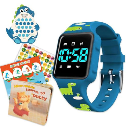 BEN NEVIS Potty Training Watch, Digital Toddler Watch with Countdown/Music/Alarm Clocks/Vibration Reminder and Waterproof, Remind Toddler to Go to The Toilet - color: 01-PurplishBlue