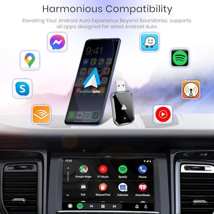 Wireless Android Auto Adapter, Convert Wired to Wireless