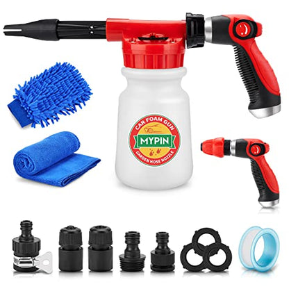Car Wash Foam Gun/Hose Sprayer, 16 IN 1 Foam Cannon for Car/Garden Cleaning - style: 16 IN 1 Car Wash Foam Gun
