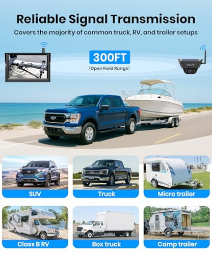 AUTO-VOX Wireless Backup Camera Solar Magnetic, 1-Min DIY Install - size: 5" Single Cam