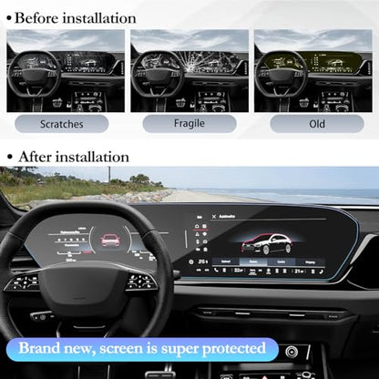 SKTU for 2025 2026 2027 Audi A5 Accessories Screen Protector for 2025 2026 2027 Audi A5/Audi S5/Audi A6 11.9-Inch & 14.5-Inch Integrated Screen [9H Hardness, Ultra Clear, Anti-Glare&Scratch] Audi A6 2025 2026 2027 Accessories Screen Protective Film Temper