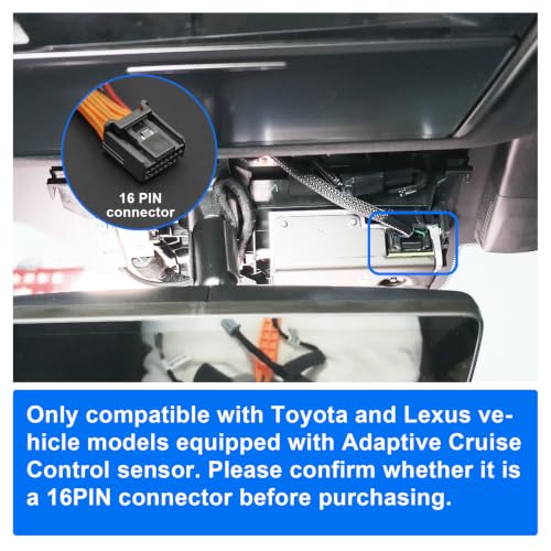 mangoal Dash Cam Power Adapter for Toyota & Lexus (Model D, 16-Pin) -Lane Trace System Adapter, Compatible with Selected Toyota and LexusVehicles, Fits Vehicles with TSS 3.0 Lane Assist Port