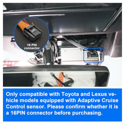 mangoal Dash Cam Power Adapter for Toyota & Lexus (Model D, 16-Pin) -Lane Trace System Adapter, Compatible with Selected Toyota and LexusVehicles, Fits Vehicles with TSS 3.0 Lane Assist Port