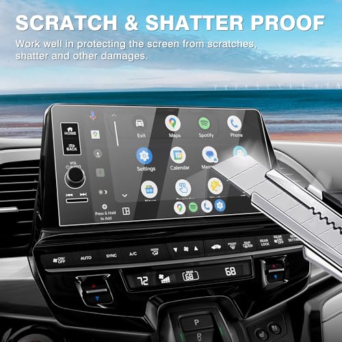 Karltys [Upgrade 2 Pack Screen Protector for 2025 2026 2027 Honda Odyssey 9-Inch Screen Protector[No Glare & Fingerprint] for Models EX-L/Sport-L/Touring/Elite Tempered Glass - size: 9" Honda Odyssey 2025-2027