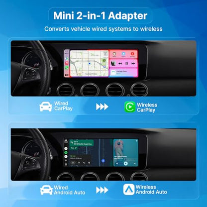 2026 X1 USB-C Wireless CarPlay Android Auto Adapter Car Play Dongle