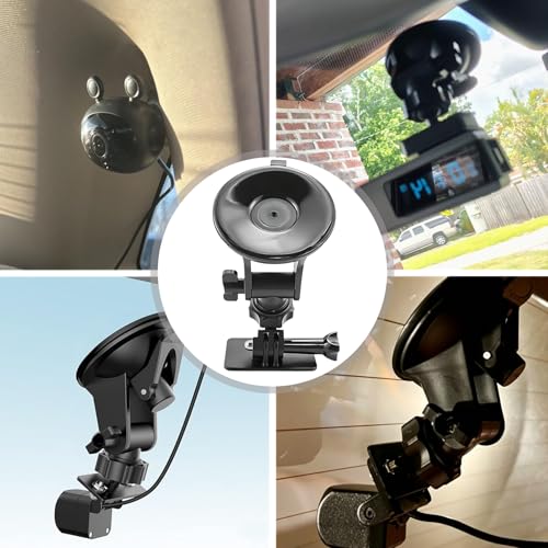 Car Rear Camera Holder, Suction Cup Rear Dash Cam Mount, Vehicle Windshield Window Mount Bracket for Backup Camera, Rearview Recorder and Auto Cameras, Universal for Cars, Trucks, SUVs