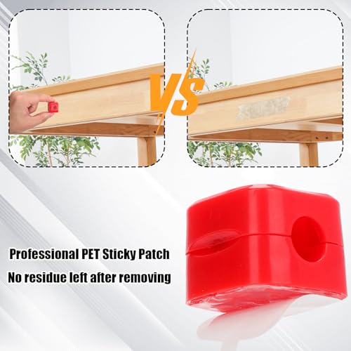 6pcs Phone Charger Wire Holders, Magnetic Desk Cable Clips Self Adhesive Desk Cable Cord Organizer Wire Manager Keeper for Home Office Kitchen Wall Car Desk (Red)