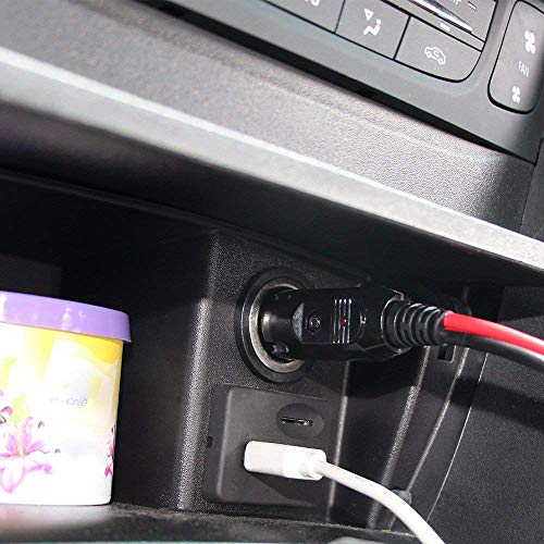 12V Cigarette Lighter Extension Cord 12FT -Car Charger Cigar Lighter Male Plug to Female Socket 16AWG Heavy Duty Extension Cable with LED Lights Extender for Air Compressor Pump and Tire Inflator 15A - size: 12FT-2PACK