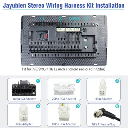 Radio Wiring Harness Kit 16Pin ISO Android Car Stereo Harness - style: 16Pin Android Radio Harness Kit