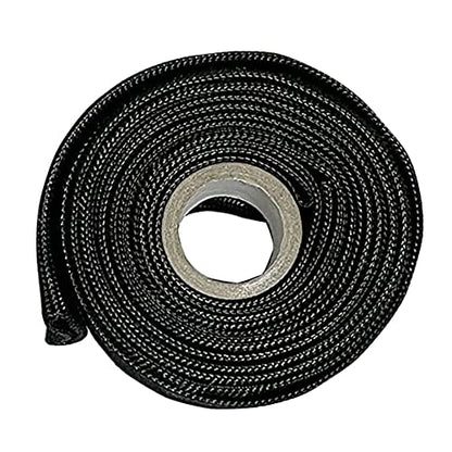 Adjustable Fuel Line Heat Shield 3/4" IDX10' Fiberglass Spark Plug Wire Heat Shield Heat Wrap Heat Sleeve for Car&Auto Wire Loom Protection (Black) - color: black, size: 3/4" IDX10'