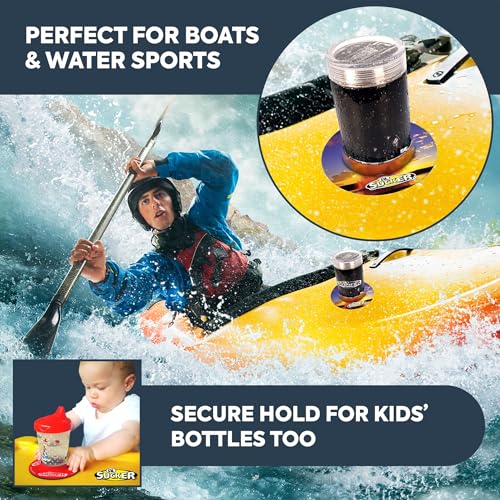 L'il Sucker Suction Rings Suction Cup Holder Anti-Spill Can Drink Holder for Boats, Trucks, ATVs, Home & Outdoors - Prevent Spills with Our Non Slip Cup Coaster - National Parks Pack of 2 - color: National Parks