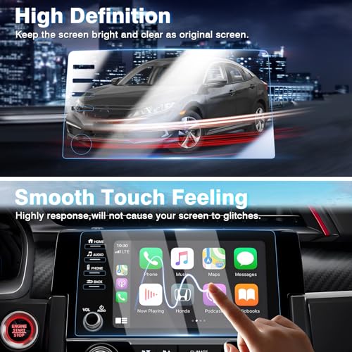 Karltys [Upgrade 2 Pack Screen Protector for 2019-2022 Honda Civic 9-Inch [No Glare & Fingerprint] Tempered Glass Honda Civic for Models LX EX Touring Si EX-L Display - size: 9 Inch 2019-2021 Honda Civic