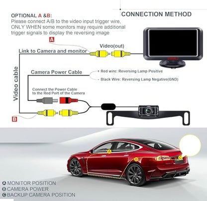 RCA Video Cable, Backup Camera Extension Cable, 100% Shielded, RCA Video Female to Female Coupler, Power Cable, Compatible with Rearview Cameras, DVD Players, TV Boxes, Black (26ft) - size: 26ft