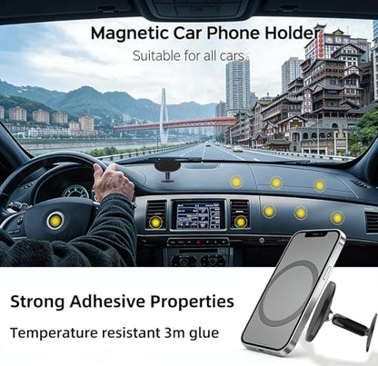 for MagSafe Car Mount Phone Holder, Strong Magnetic Phone Holder for Car, Dashboard Air Vent Phone Mount for Car, Soporte de Telefono para Carro for iPhone 16 15 14 13 12 Pro Max Plus