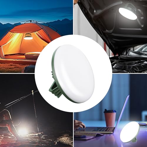 VAVOFO 42W 4000LM LED Camping Lantern Rechargeable, 10,000mAh Camping Lights, 3 Lighting Modes, IP65 Waterproof Flashlight , Portable Tent Light with Magnetic Base for Emergencies & Holiday Fun - size: 42W(Green)