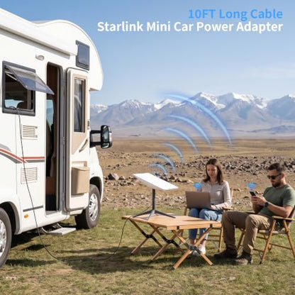 Starlink Mini Car Adapter with 10FT DC Power Cable, Durable 16AWG