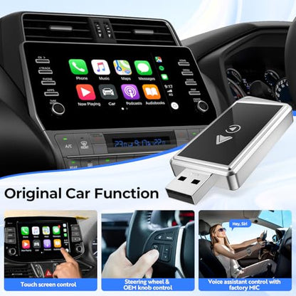 welspo 2-in-1 Wireless CarPlay & Android Auto Adapter