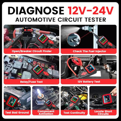 TopDiag P200 Power Circuit Probe Kit - Circuit Breaker Finder, Automotive Circuit Tester, 9~30V Voltage Range, Multimeter, Relay Test, Fuel Injector Tester, Activating Component, Oscilloscope Mode - style: P200