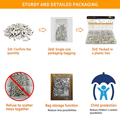 SVAAR 220 PCS 26-8 AWG Non-Insulated Butt Connectors Uninsulated Butt Splices Tinned Copper Marine Grade Butt Splice Terminals 26-8 Ga. Wire Splice Connector Seamless Barrel Crimp Butt Splice Terminal - color: Non-Insulated Splice - Tinned Copper