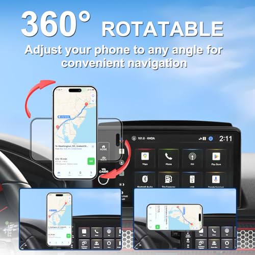 Car Phone Holder Compatible with Honda Civic 2022-2025 7/9-inch Screen Fixed Clip, Magnet Cell Phone Mount Compatible with MagSafe, Hand-Free 360° Rotation Phone Automobile Cradles Not Affect Air Vent - size: 2022-2025 Honda Civic