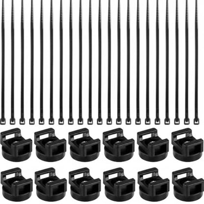 Yookeer 115 Pieces Magnetic Zip Tie Mount Multipurpose Cable Holder Magnets Magnetic Wire Management Bases with Heavy Duty Zip, Mount Nylon Cable Ties in Total (22 mm) - size: 22 mm
