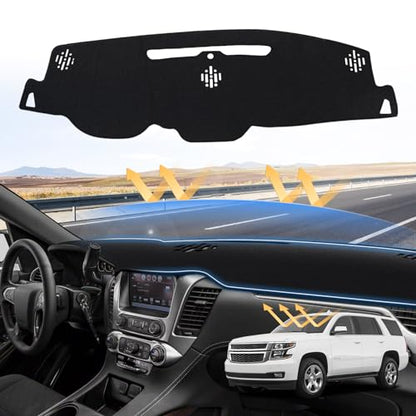 Sunsdrew Dash Cover for 2015-2020 Chevrolet Tahoe/Suburban/GMC Yukon - size: 15-20 Tahoe Dash Cover