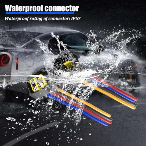 4 Pin Car Waterproof Connector, Vehicle Male and Female Electrical Way Wire Connector, Automotive Wire Connection Harness Pigtail Accessories, Universal for Truck RV SUV - size: 4 Pin
