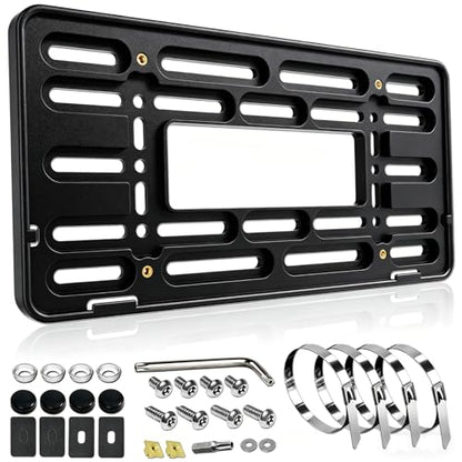 Aootf Front License Plate Bracket Holder, Bumper Plate Mounting Kit & Screw