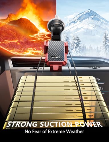 JOYMASS Wireless Car Charger, Phone Holders for Your Car, 15W Auto Clamping Phone Mount Car Accessories for iPhone 16 15 14 13 12 Mini Pro Max 11, Samsung Galaxy S24 Ultra S23 S22+ Note 20, etc - Red - color: RED