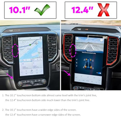 [Anti Glare] Tempered Glass Screen Protector for Ford Ranger (2024-2026) XL/XLT 10.1 Inch Infotainment Touchscreen [9H] [Anti Fingerprint] (Matte) - color: Ranger (2024-2026) 10.1" - Matte