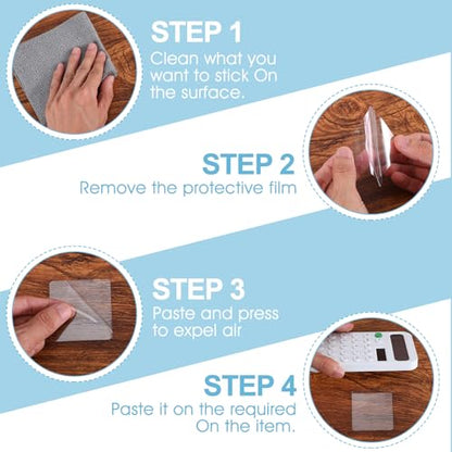 Shower Adhesive Strips, 20Pcs Clear Double Sided Adhesive Pads for Mounting, Waterproof Double Sided Sticker, Heavy Duty Square Washable Sticky Patch for DIY Craft Office Home(2.4 Inch & 2Inch) - style: style-1