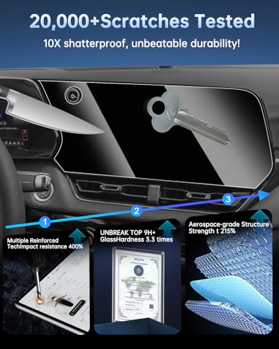 SHAOHAO 2 Pcs 2026 2027 Chevy Equinox Anti-Glare Matte Screen Protector for 2025 2026 2027 Chevy Equinox Accessories 11.3" Navi & 11" Dash 9H Matte Glass Anti Scratch & Fingerprint Bubble Free