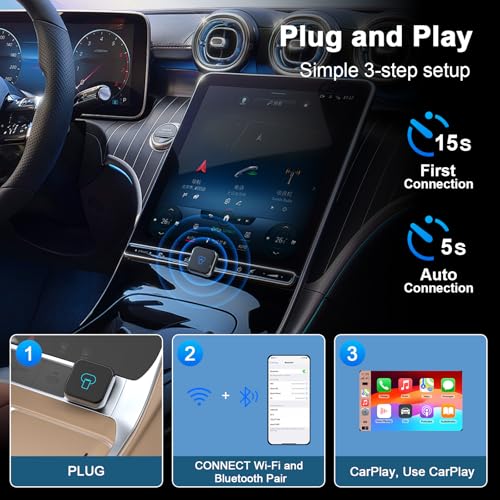 Upgraded Mini Wireless CarPlay Adapter and Android Auto Adapter