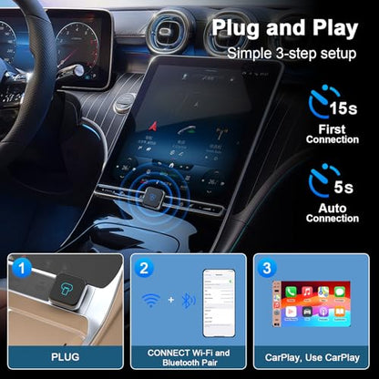 Upgraded Mini Wireless CarPlay Adapter and Android Auto Adapter