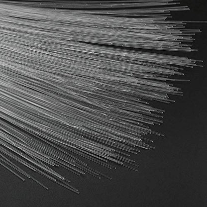 AZIMOM 50pcs PMMA Plastic Flash Point Fiber Optic Strands Light Side Glow Curtain Waterfall Optical 0.04in 6.5ft Fiber Cables for LED Light Engine Driver Source - size: 50pcs*0.04in*6.5ft
