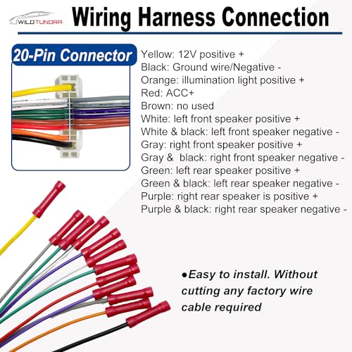 20Pin Radio Wiring Harness for Nissan 2007-2017/ Subaru 2008-2015 Aftermarket Radio Stereo Wire Harness with Antenna Adapter Aftermarket Car Stereo CD Player Stereo Receiver Wire Cable 70-7552 - style: 20Pin Harness+Antenna for Nissan/Subaru(15wires)