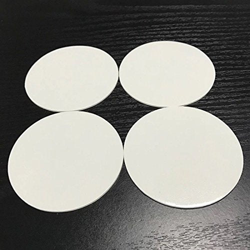 4 Sticky Mounting Pads 1.77 Inches Double Sided Adhesive Wall Mounting Tabs Round Sticky Suction Cup Glue Super Strong for Cameras GPS, Dashboard Toys, Windshield, Tiles, Pictures - size: 1.77 In Diameter