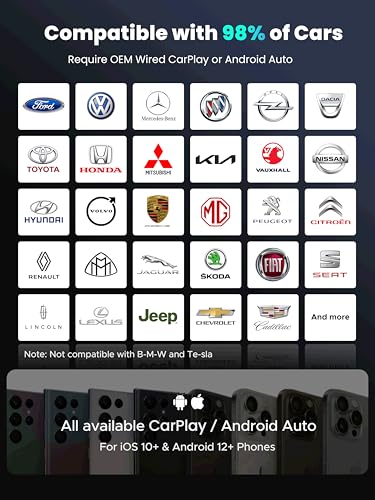4-in-1 Wireless CarPlay Adapter for Streaming, 2026 Magic Video AI Box & Android Auto Dongle [Dual Band WiFi, Autolink Pro] Plug & Play, Fits for OEM Wired Car Play Cars