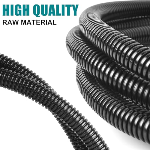 3/8 Inch Wire Loom Split Tubing - 25 ft Cord Protector Electric Wires Covers, Automotive Wire Flexible Conduit - size: 3/8"-25ft