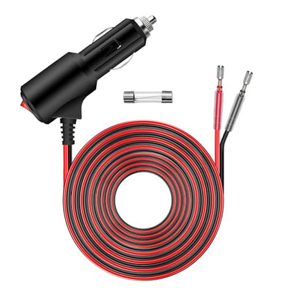 Cigarette Lighter Plug Adapter With Switch On Off 12FT Heavy Duty 12V Cigarette Lighter Plug Replacement With Leads & LED, 12V Male Cigarette Lighter Plug Adapter 16AWG For Car Truck Motorcycle - size: 12FT