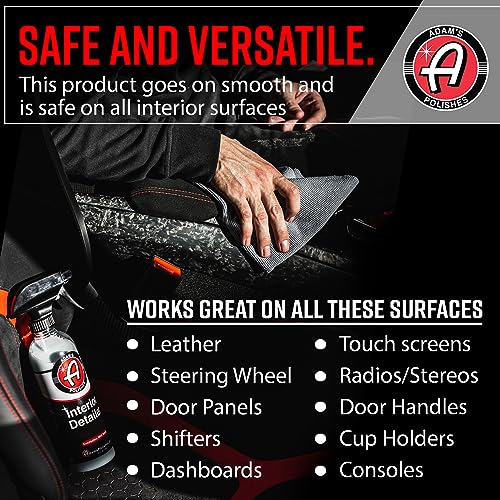 Adam's Polishes Interior Detailer 16 fl. oz (Cucumber Aloe) - Total Car Interior Cleaner, Protectant & Dressing | All Purpose Cleaner & Leather Conditioner | Vinyl, Dashboard, Screen, Seat Cleaner - size: 16 fl. oz