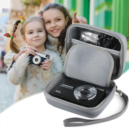 Digital Camera Case for AbergBest 21 Mega Pixels 2.7" LCD Rechargeable HD/Kodak Pixpro/Canon PowerShot ELPH 180/190/Sony DSCW800/DSCW830 Cameras, Travel Carrying Protective Case for Camera- Grey - color: Grey
