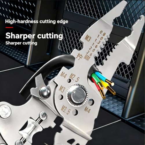 Foldable Wire Stripper, Multi-Function Crimping Cutting Pliers - color: Folding Wire Stripper