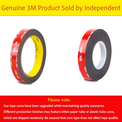 Double Sided Tape Heavy Duty, Waterproof Mounting Foam Tape, 16.5ft Length, 3.15in Width, High Temperature Resistant Adhesive Tape for Car, LED Strip Light, Office Decor, Uses VHB 5952 Raw Material - size: 3.15in x 16.5ft